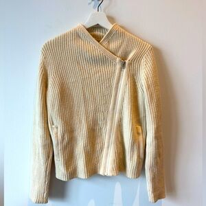 Athleta Merino Wool Bomber Cardigan Sweater Size Medium